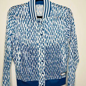 ADIDAS textured polka striped jacket